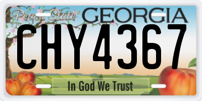 GA license plate CHY4367