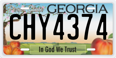 GA license plate CHY4374