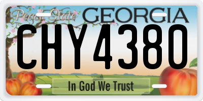 GA license plate CHY4380