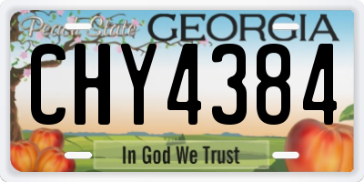 GA license plate CHY4384