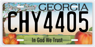 GA license plate CHY4405