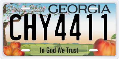 GA license plate CHY4411