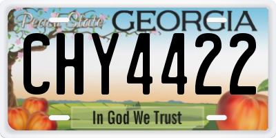 GA license plate CHY4422