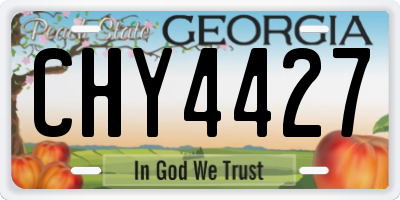GA license plate CHY4427