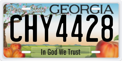 GA license plate CHY4428