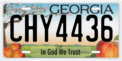 GA license plate CHY4436