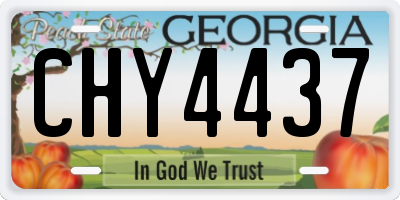 GA license plate CHY4437