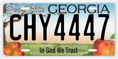 GA license plate CHY4447
