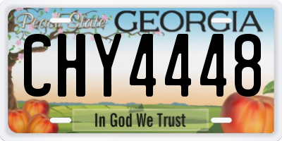 GA license plate CHY4448