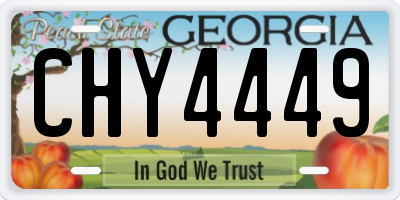 GA license plate CHY4449