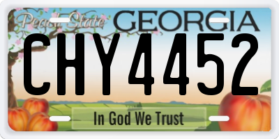 GA license plate CHY4452