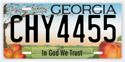 GA license plate CHY4455