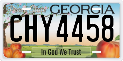 GA license plate CHY4458