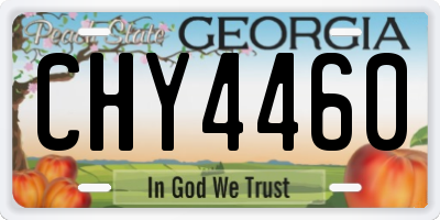 GA license plate CHY4460
