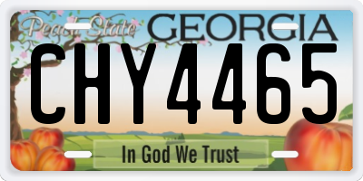 GA license plate CHY4465