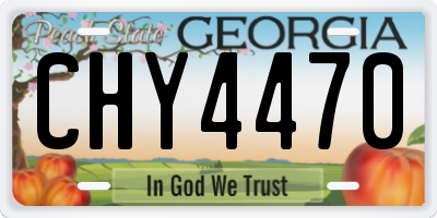 GA license plate CHY4470