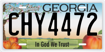 GA license plate CHY4472