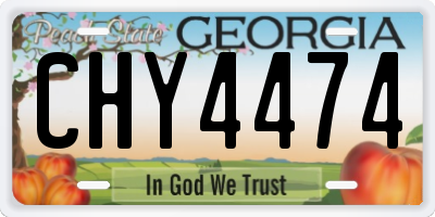 GA license plate CHY4474