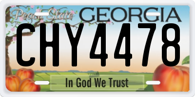 GA license plate CHY4478