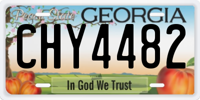 GA license plate CHY4482