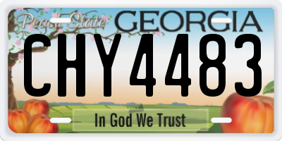 GA license plate CHY4483