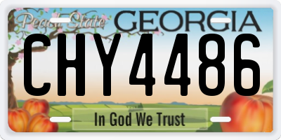 GA license plate CHY4486