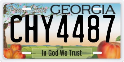 GA license plate CHY4487