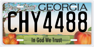 GA license plate CHY4488
