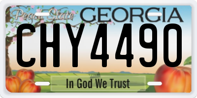 GA license plate CHY4490