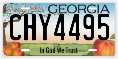 GA license plate CHY4495