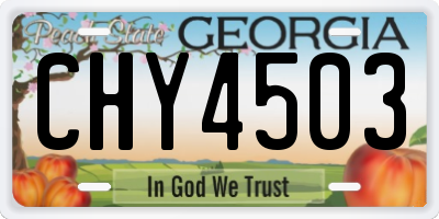 GA license plate CHY4503