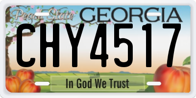 GA license plate CHY4517