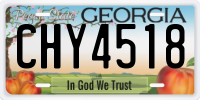 GA license plate CHY4518