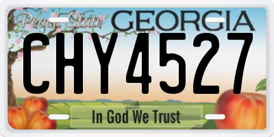 GA license plate CHY4527
