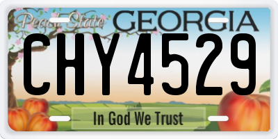 GA license plate CHY4529
