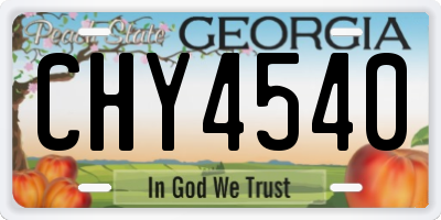 GA license plate CHY4540