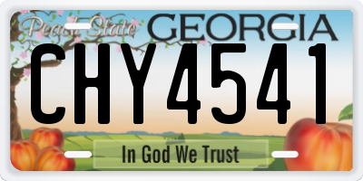 GA license plate CHY4541
