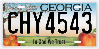 GA license plate CHY4543