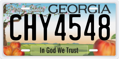 GA license plate CHY4548