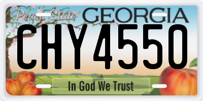 GA license plate CHY4550