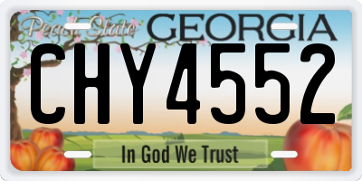 GA license plate CHY4552