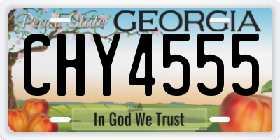GA license plate CHY4555
