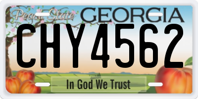 GA license plate CHY4562