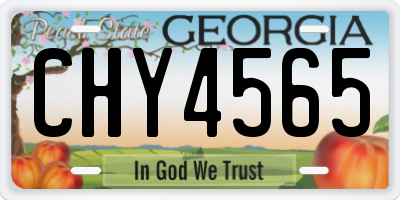 GA license plate CHY4565