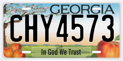 GA license plate CHY4573