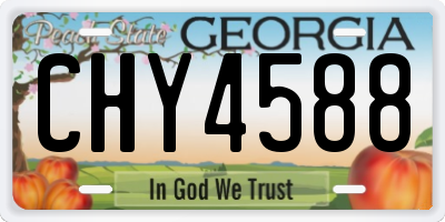 GA license plate CHY4588