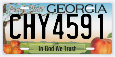GA license plate CHY4591