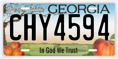 GA license plate CHY4594