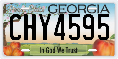 GA license plate CHY4595