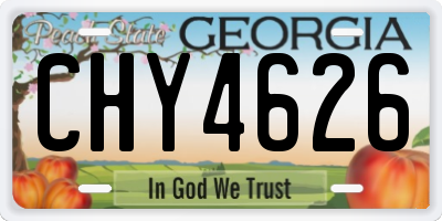 GA license plate CHY4626